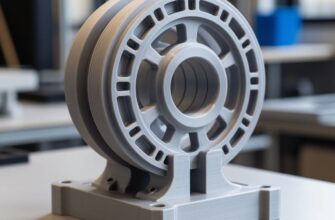 Инженер проверяет точную посадку двух 3D-печатных деталей с криволинейными поверхностями: сборка функционального узла с учетом допусков и компенсации усадки