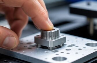 Мастер проводит постобработку мелких 3D-печатных деталей под стереомикроскопом: удаление поддержек, шлифовка и финишная полировка миниатюрных элементов с использованием пинцета и микроинструментов