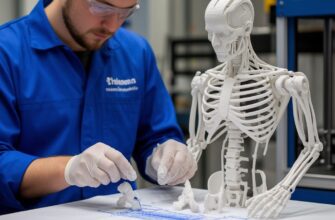 Технолог диагностирует причины деформации 3D-печатной детали с помощью тепловизора и сравнивает её с эталоном: анализ термических напряжений, усадки и настройка режимов охлаждения для стабильного результата