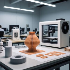 Персонализированные 3D-печатные изделия с индивидуальной гравировкой имён и логотипов: коллекция кастомизированных сувениров, брелоков и корпоративных подарков на демонстрационном стенде