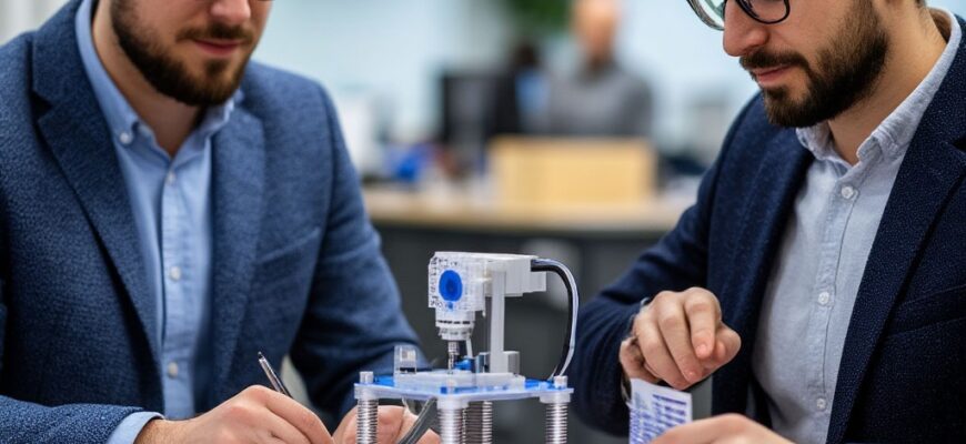 Инженер сравнивает сломанную 3D-печатную деталь и её усиленную переработанную версию: анализ причин поломки и внедрение инженерного решения для повышения надежности
