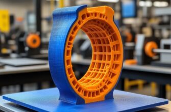 Инженер сравнивает деформированную 3D-печатную деталь с исходной CAD-моделью, измеряя усадку и внутренние напряжения для обеспечения точной сборки функционального узла