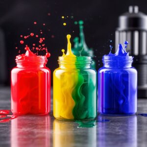 Инженер сравнивает механическую прочность и светопропускание 3D-печатных фотополимерных деталей разных цветов (прозрачной, черной, серой) для оценки влияния пигментов на глубину УФ-отверждения и конечные свойства