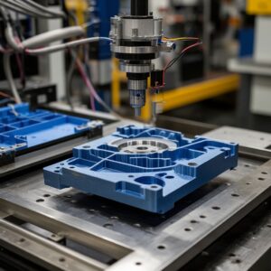 Инженер проводит усталостные испытания 3D-печатной детали на разрывной машине: сравнение данных лабораторных тестов с прогнозом реального срока службы в промышленных условиях