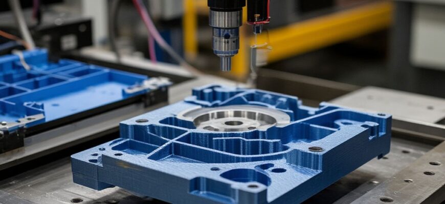 Инженер проводит усталостные испытания 3D-печатной детали на разрывной машине: сравнение данных лабораторных тестов с прогнозом реального срока службы в промышленных условиях
