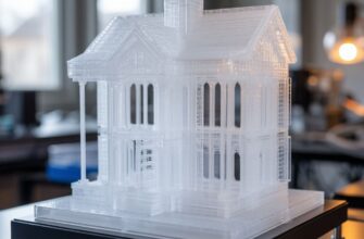 Инженер настраивает ориентацию 3D-модели в слайсере для SLA/DLP печати, минимизируя области контакта поддержек с лицевой поверхностью для достижения идеальной гладкости и сохранения микродетализации