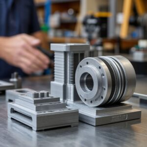 Инженер сравнивает исходную и топологически оптимизированную 3D-модель кронштейна на экране: анализ FEA-симуляции распределения нагрузок для снижения веса без потери прочности