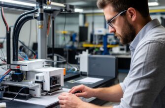 Инженер сравнивает предложения от разных поставщиков 3D-оборудования и материалов: анализ технических спецификаций, сертификатов качества и условий поставки для выбора надёжного партнёра